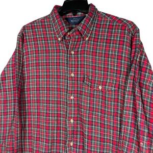 Vintage Woolrich Flannel Shirt‎ Mens XL Christmas Plaid Red 1970s Soft Holiday